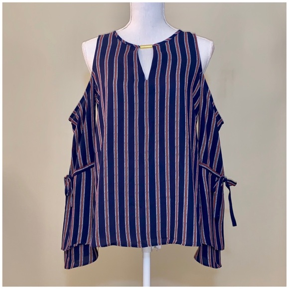 NWT MICHAEL Michael Kors Cold Shoulder Blouse - Picture 1 of 5